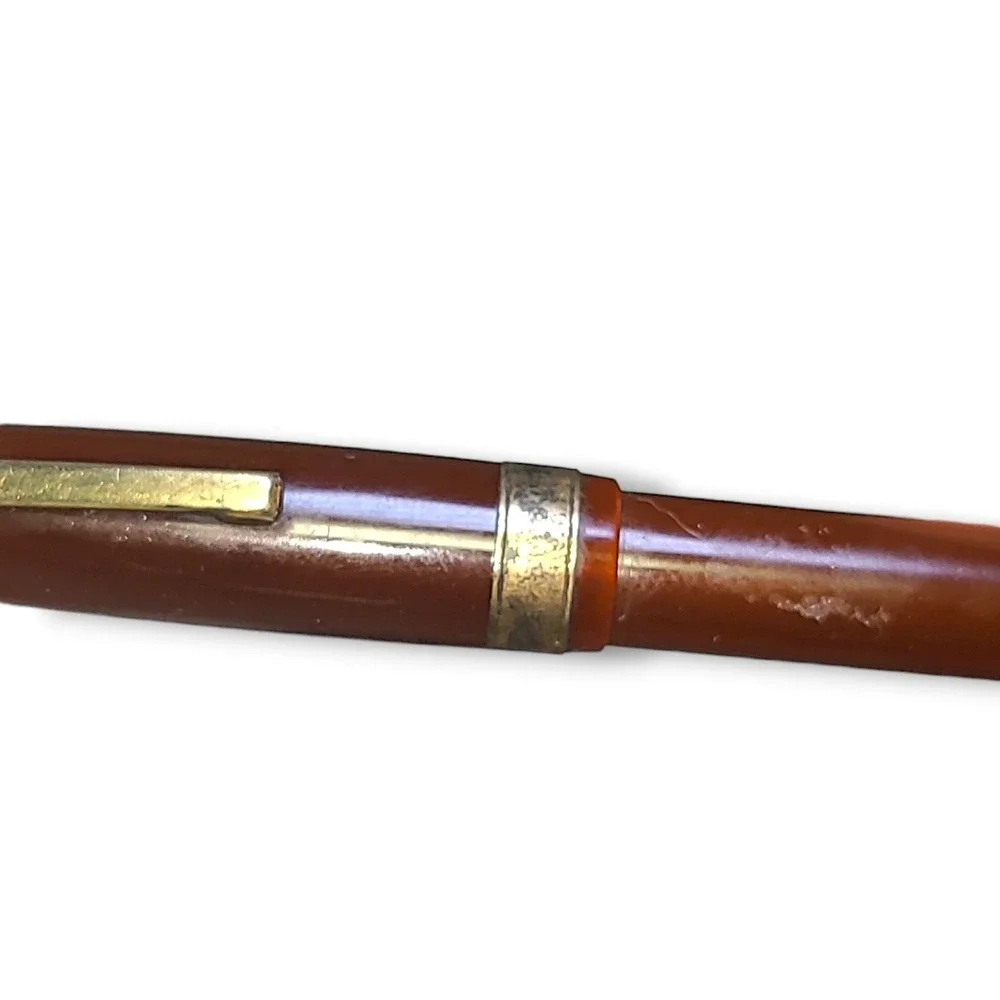 Vintage Waterman's Mechanical Pencil Burgundy Celluloid Gold Tone Trim 1940s